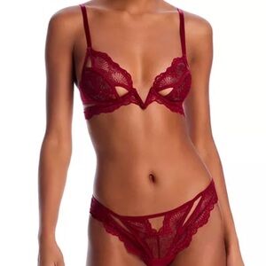 Thistle and Spire Burgundy Lace Bra